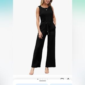 Black Sleeveless Airy Essential Jumpsuit